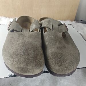BIRKENSTOCK Boston Soft Footbed Suede Leather Clogs Women's 40 US 9–9.5